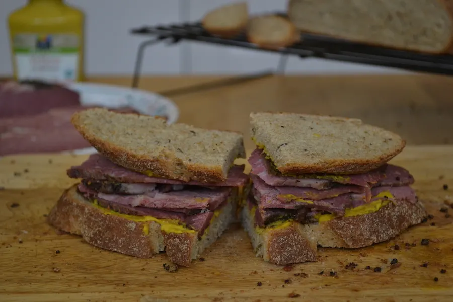 Homemade Pastrami Sandwich