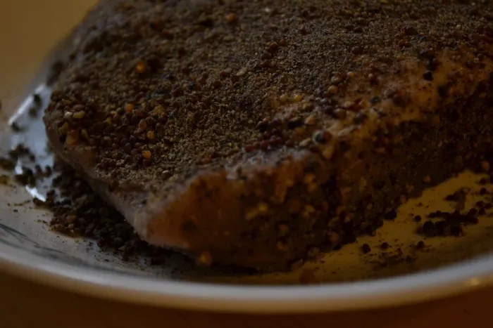 Peppery Spice Crust for Homemade Pastrami. Try the deli favorite at home. Full recipe on BigTasteTinySpace.com