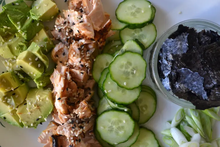 Salmon Poke is a great DIY dish. Full recipe on BigTasteTinySpace.com